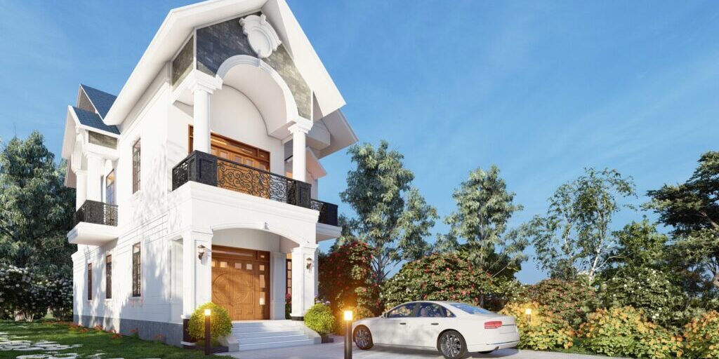 Mẫu thiết kế nhà phố huyện Củ Chi hiện đại mái thái