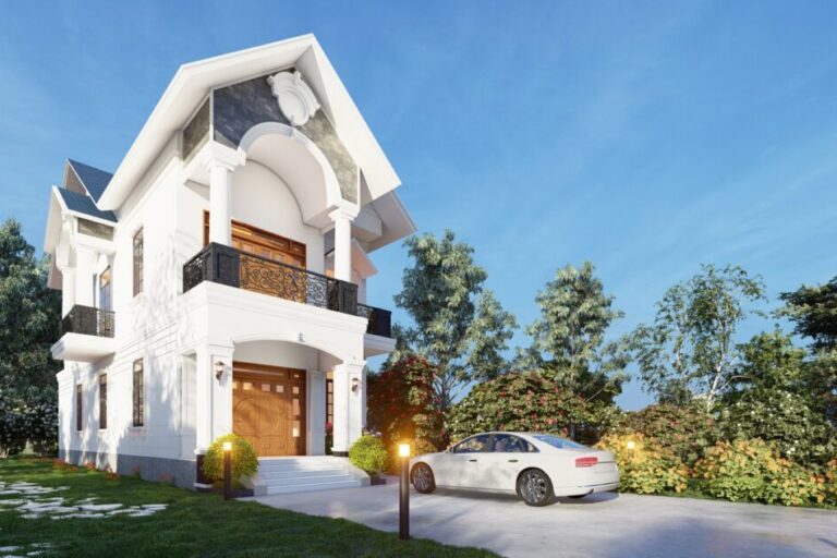 Mẫu thiết kế nhà phố huyện Củ Chi hiện đại mái thái