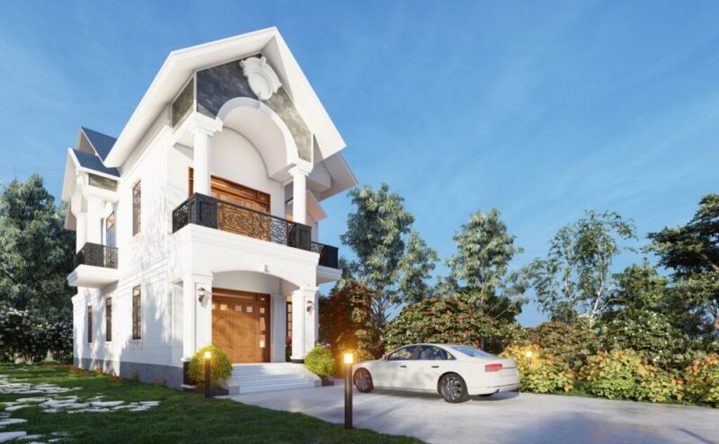 Mẫu thiết kế nhà phố huyện Củ Chi hiện đại mái thái Mẫu thiết kế nhà phố huyện Củ Chi hiện đại mái thái