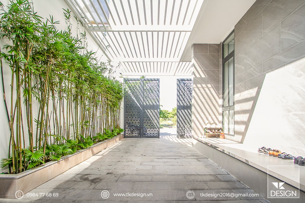 Thiết kế nhà phố có sân trước